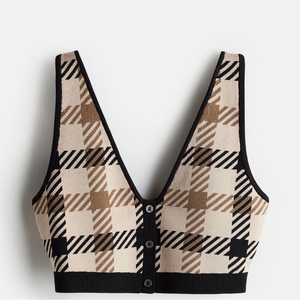 Hm Rokh jacquard knit bra top